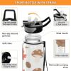 EtherSpher Cute Cartoon Brown Mushrooms Designed sports plastic water bottle for working portablravelling Travel Home Office view 4