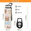 EtherSpher Cartoon Cute Brown Teddy Bear Designed sports plastic water bottle for college Unique design decor travelling Travel Home Office view 3