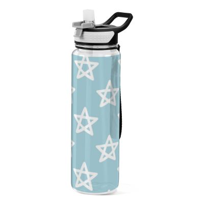 EtherSpher Simple Blue Stars Designed plastic sports bottles baseball For yoga Unique design decor college Officravel Home