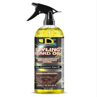 Styling Beard Oil with Sandalwood, Jojoba & Grapeseed For Reduces Itchiness & Soothes Skin, Moisturizes and Hydrates the Skin, Softens and Conditions the Beard (1000ml Spray)