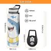 EtherSpher Cute Cartoon Blue Shark Designed plastic sports water bottle for diary portable journal Travel Home Office view 3