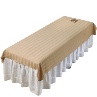 AMENGJ Beauty Couch Cover Massage Table Cover Bed Sheet with Face Hole(Yellow,100X200cm with hole)