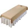 AMENGJ Beauty Couch Cover Massage Table Cover Bed Sheet with Face Hole(Yellow,100X200cm with hole) view 1