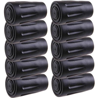 10Pcs Rubber Tips for Trekking Poles Skid Crutch Foot Covers for Hiking Climbing and Camping Accessories Durable Lightweight Shockproof Protection