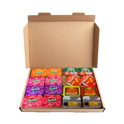 Individual Jam Portions Selection- Breakfast Jams, Spreads, Preserves, Honey, Lotus Biscoff Spread, Lyles Golden Syrup and Robertson's Marmalade | 16 Portions