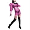 YGZHANYUANOKU Transparent Turtleneck Bodycon Dress Long Sleeve Slim Fit Sissy Party Puff Fetish Customization,Red,7XL view 3