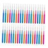 Beaupretty 40pcs Interdental Brush for Braces Push-Pull Stainless Steel Wire Cleaning Tool Green Teepees Dental Brushes view 1