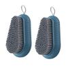 SECFOU 2pcs Blue Abs Multifunction Scrubbing Brush for Shoes and Clothes with Hanging Style and No Easy Deformation Suitable for Home Bathroom Cleaning view 1