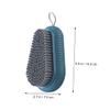 SECFOU 2pcs Blue Abs Multifunction Scrubbing Brush for Shoes and Clothes with Hanging Style and No Easy Deformation Suitable for Home Bathroom Cleaning view 3