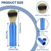 2PCS Travel Shaving Brush, Badger Hair Shaving Brush Aluminum Portable Facial Foaming Grooming Tool for Men Shave Beard Bathroom Supplies view 3