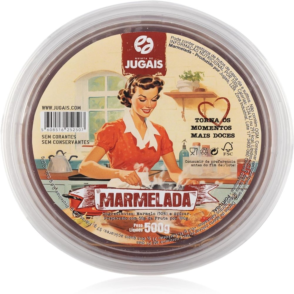 Limited Edition Traditional Portuguese Quince Paste 500g Artisan Fruit Preserve Vintage Packaging Perfect for Cheese and Crackers No Artificial Additives