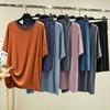 2-Piece Mens Shorts Pajama Sets Summer Short Sleeve Henley Modal Shorts Pjs Set with Henley Top Lounge Set(Grey,5X-Large) view 3