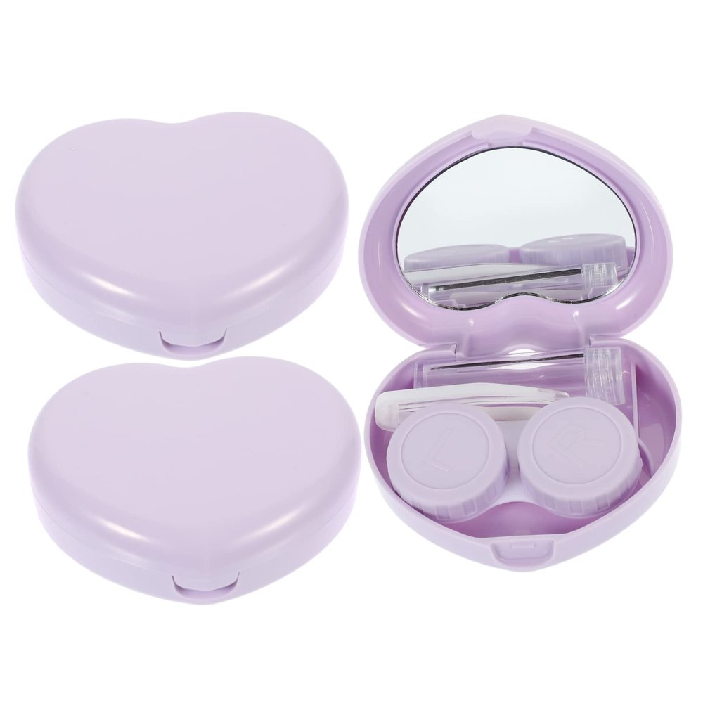 BATHVEVE 3 Sets Portable Contact Lens Holder with Mirror Lightweight Pp Material Eye Lens Organizer Compact Suitable for Bag Or Suitcase Storage