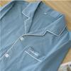 Men's Button Down Pajama Set 2-Piece Cotton Long Sleeve Sleepwear Solid Color Loungewear Pjs Sets(Light Gray,Medium) view 2