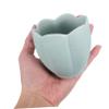 Tealight Green Ceramic Holder Candle Light Empty Cup Tulip view 4