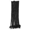 10 Pcs 8 Inch Black Dreadlock Extensions, Human Hair, Handmade for Realistic Texture, Quick & Simple Attachment view 1