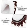 COLLBATH Women Mop Slippers for Floor Cleaning with Thickened Sole, Coffee Coral Fleece Material, Floor-friendly and Washable Design, for Winter Household Chores view 3