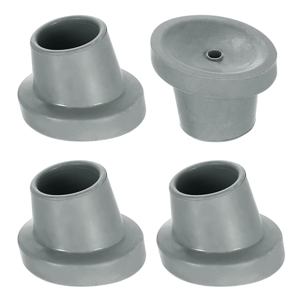 sourcing map 4Pcs Replacement Feet for Shower Chair Bath Seat, 1-1/8" ID Heavy Duty Non Slip Slope Rubber Suction Cup Feet, Chair Leg Caps for Shower Stools and Transfer Bench, Gray