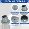 sourcing map 4Pcs Replacement Feet for Shower Chair Bath Seat, 1-1/8" ID Heavy Duty Non Slip Slope Rubber Suction Cup Feet, Chair Leg Caps for Shower Stools and Transfer Bench, Gray view 3