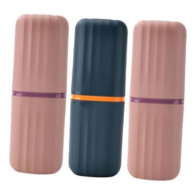 Beaupretty 3pcs Toiletries Travel Toothbrush Cup Reusable Plastic Storage Case Organizer Toothpaste Container Portable Bathroom Travel