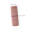 Beaupretty 3pcs Toiletries Travel Toothbrush Cup Reusable Plastic Storage Case Organizer Toothpaste Container Portable Bathroom Travel view 2