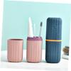 Beaupretty 3pcs Toiletries Travel Toothbrush Cup Reusable Plastic Storage Case Organizer Toothpaste Container Portable Bathroom Travel view 4