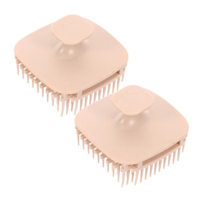 TOVINANNA 2pcs Travel Portable Shampoo Brush Scalp Massager Exfoliating Hair Wash Massage Comb for Shower Scalp Scrubber