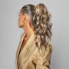 18-Inch Curly Clip-in Ponytail Extension, Light Brown with Golden Highlights, Synthetic Wavy Hair for Volume view 2