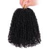 12 Natural Black Yanky Twist Crochet Hair, 10 Packs of 240 Strands, High-Temperature Soft Fiber, Curly Braids view 1
