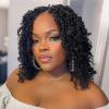 12 Natural Black Yanky Twist Crochet Hair, 10 Packs of 240 Strands, High-Temperature Soft Fiber, Curly Braids view 2