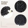 12 Natural Black Yanky Twist Crochet Hair, 10 Packs of 240 Strands, High-Temperature Soft Fiber, Curly Braids view 3