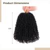 12 Natural Black Yanky Twist Crochet Hair, 10 Packs of 240 Strands, High-Temperature Soft Fiber, Curly Braids view 4
