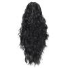 18 Black Water Wave Claw Clip Ponytail Extension for Black Women, Synthetic Fiber with High-Heat Resistance for Realistic Look view 1
