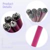 10 Nail Art Stamping Pens, Dual-End Dotting Tools with Floral & Geometric Patterns, Professional Metal Alloy Decoration Set view 3