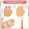 Threehoney 25 Pcs Christmas Advent Countdown Wooden Tokens Set Cocoa Cup Advent Calendar Countdown Activity Gifts for Family Friends Christmas to Do List and Bucket List Activities view 3