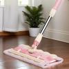 Yhsioaklo Flat Floor Broom | Kitchen Broom with 4 Washable Sponges | Telescopic Handle, 360 Rotatable Cleaning Tool for Kitchen Bathroom Hard Surfaces view 2