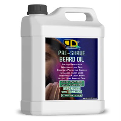 Pre-Shave Beard Oil with Eucalyptus With Rosemary Soothes Sensitive Skin, Softens Hair, Enhances Razor Glide |Natural Jojoba, Grapeseed & Sweet Almond Oils (5 Litter)