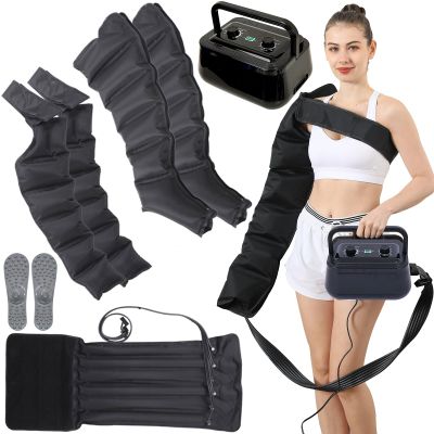 Air Compression Leg Massager Machine, 6-Cavity Waist Arm Leg Wraps Foot Lymphatic Drainage Massager, Pressotherapy Compression Boots, Circulation Improve Pain Relax