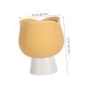 Ceramic Tulip Tealight Holder Orange Empty Cup for Home view 2