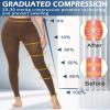 Ailaka Compression Tights for Women & Men 20-30mmHg, Medical Support Compression Leggings for Circulation, Muscle Recovery, Varicose Veins(Brown, L) view 2