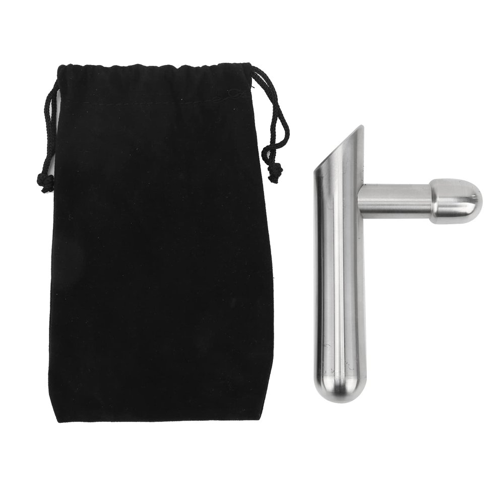 T Massage Bar Tool, Stainless Steel Deep Tissue Massage Cane Acupressure Pen Reflexology Tools for Neck Legs and Arms