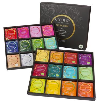 Creano Organic Tea Gift Set 48 Organic Tea Bags in 6 Dreamy Varieties 96 g*
