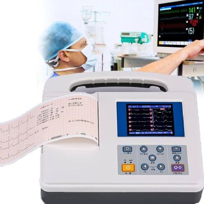 12-Lead 3-Channel Digital ECG EKG Monitor for Heart Health, Portable Electrocardiograph with Printing Paper for Clinical and Home Use