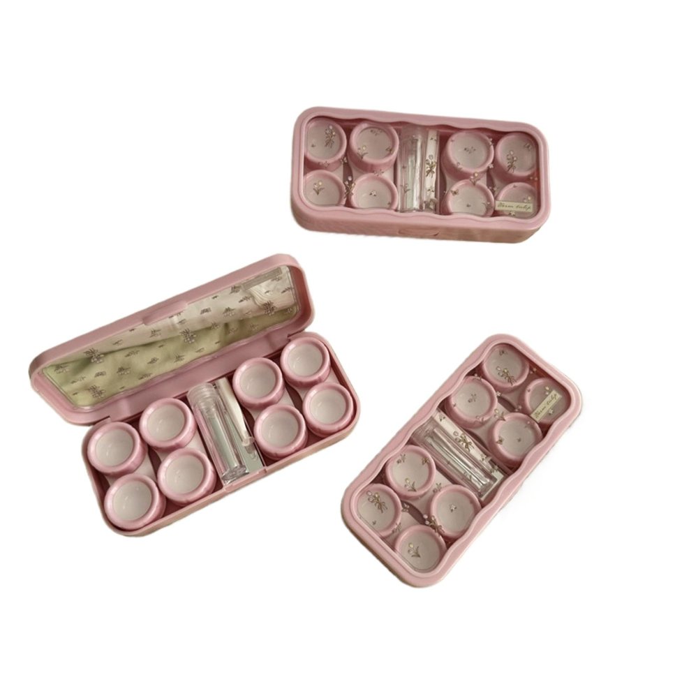 Cute Tulip Folwer Contact Lens Storage Box Portable Contact Lens Holder Organizer Plastic Contact Lens Set Kit Tool Travel Gift