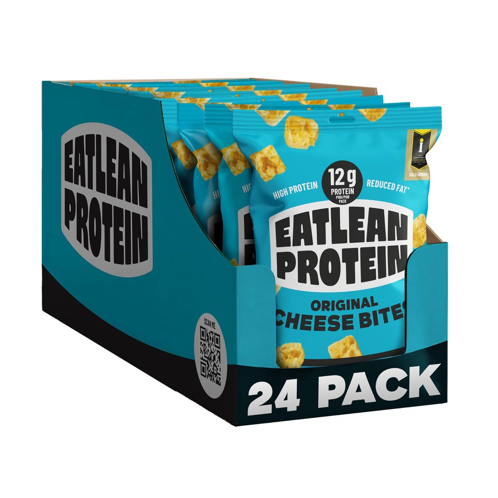 Eatlean High Protein Cheese Bites Original 12g Protein 83 Calories, 24 Pack