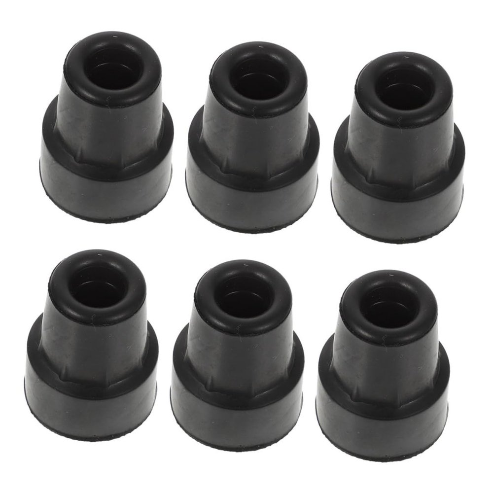 OUNONA 6pcs Slip Rubber Tips for Elderly Walking Stick Non-Skid Cane Foot Cover for Walking Stick End for Indoor Outdoor Mobility