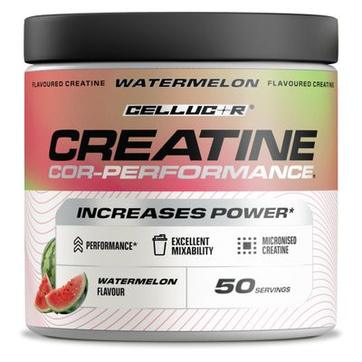 Cellucor COR-Performance Creatine Monohydrate Powder Micronized for Fast Absorption 5g Pure Creatine per Serving Watermelon Flavour Supports Strength & Muscle Growth 50 Servings