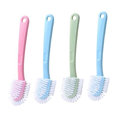 Veemoon 4pcs Plastic Shoe Cleaning Brush Set with Hanging Ring for Decontamination Power, Sturdy Washing Brush for Shoes, for Home and Kitchen Use Random Color