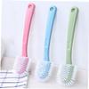 Beaupretty 4pcs Hanging Cleaning Brush Shoe Cleaning Brush Tool Stiff Bristles for Bathroom Use Long Handle Shoe Cleaner Random Color view 3