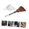 VALICLUD Mini Dustpan and Brush Cleaning Supply for Pet Litter and Poop, Lightweight Stainless Steel and Wood with Coir, Non-Slip Short Handle, for Cat House and Pet Cleaning view 3